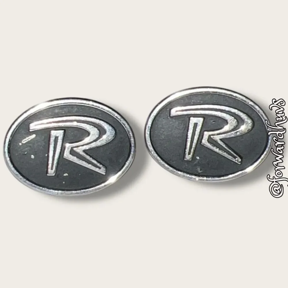 Vintage Oval Silver Tone Hickok “R” Cufflinks
